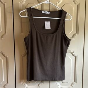 Cotton On Sz XL Ribbed Brown Tank Top